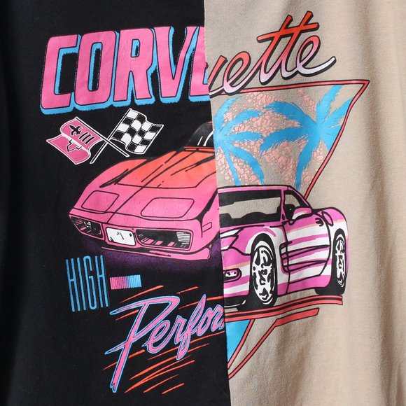 GM Shirt Womens 2X Black Tan Corvette Top - Picture 5 of 5